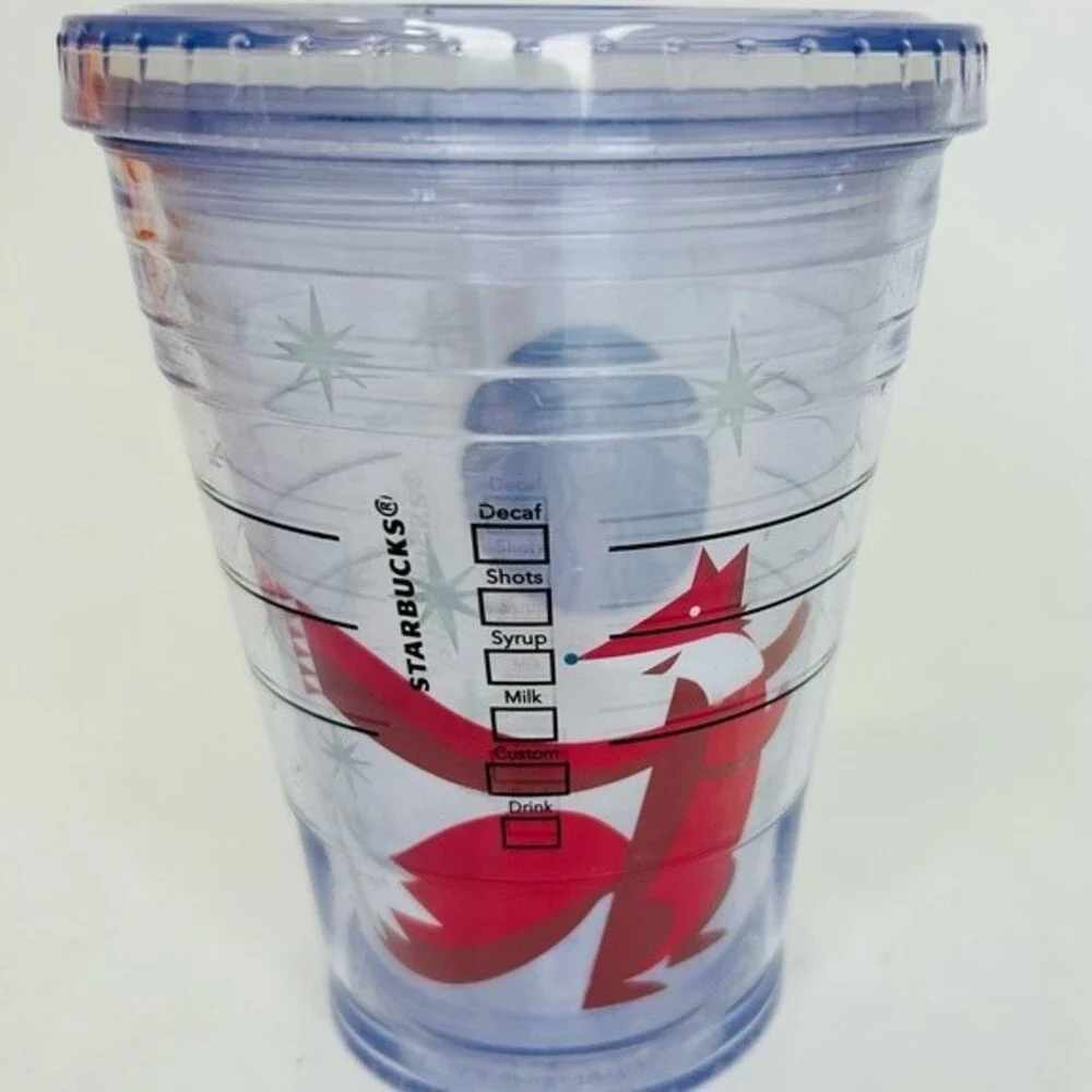 Starbucks 2012 12oz Holiday Tumbler Red Fox